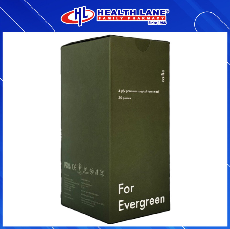 CALLIE  MASK MUKA 4 PLY 30'S- EVERGREEN